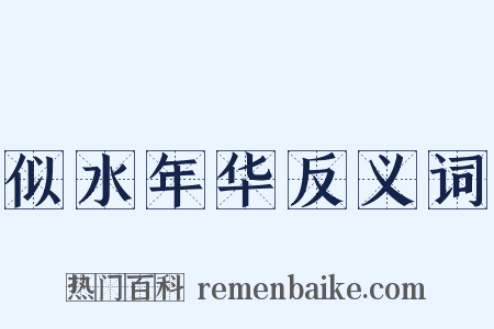 似水年华反义词是什么意思的图片